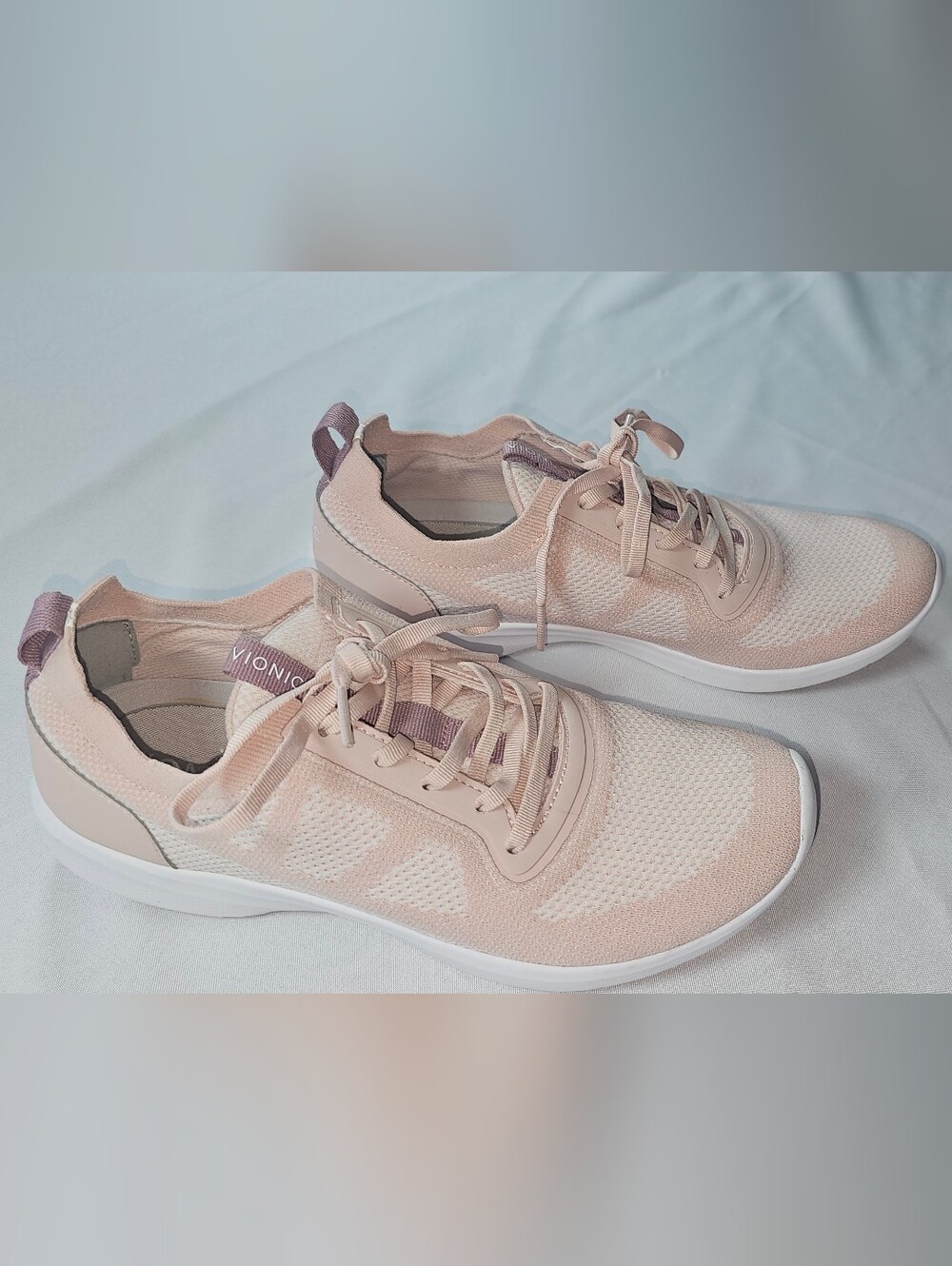 NWOT Vionic Lenora Knit Sneakers Women’s 9 Blush Pink Mauve Comfort Shoes